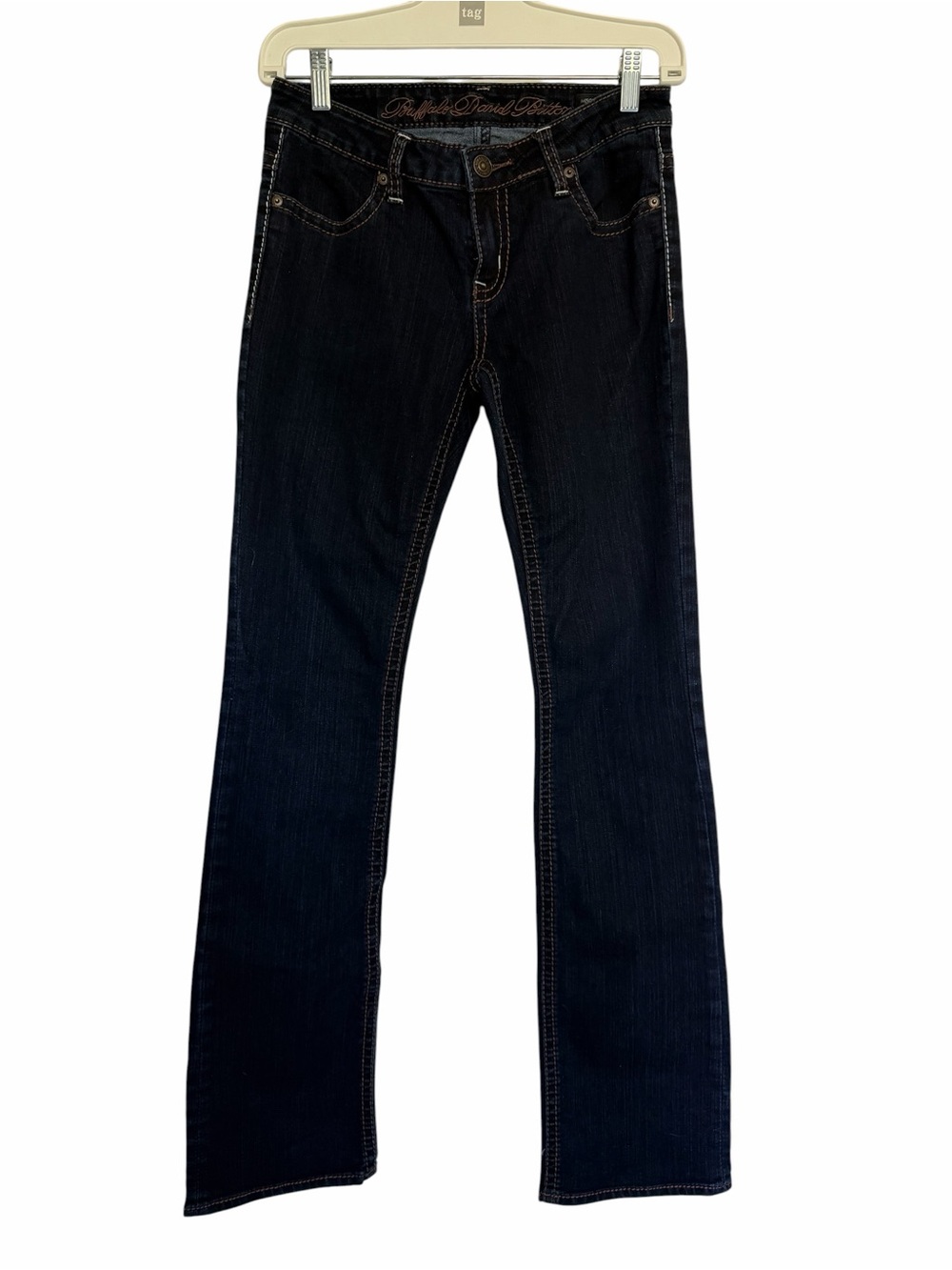 Buffalo David Bitton Mischa Bootcut Jeans Size 27 Mid Rise Stretch Dark Wash